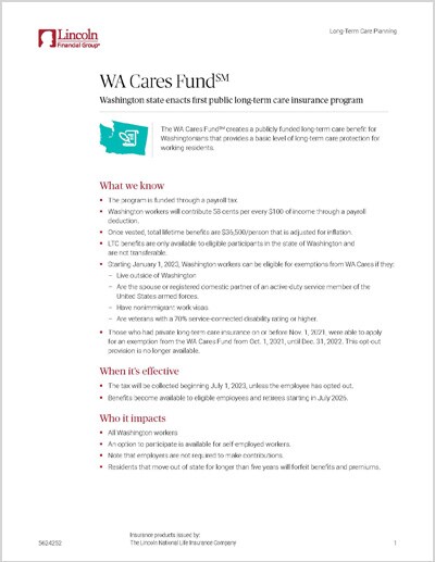 WA Cares Fund Flyer