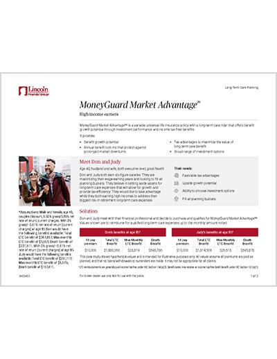 MoneyGuard Market Advantage® Case Study - High Income Earners