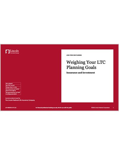 Weighing your LTC Goals — MoneyGuard Market Advantage vs. Mutual Funds Presentation