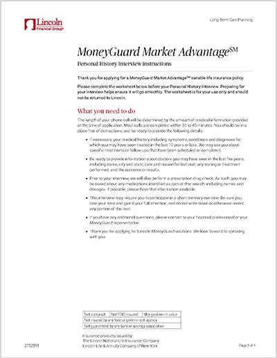 MoneyGuard Market Advantage PHI Client Preparation Guide – Phone