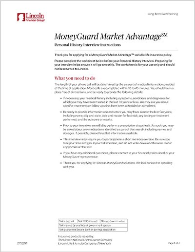 MoneyGuard Market Advantage PHI Client Preparation Guide – Phone