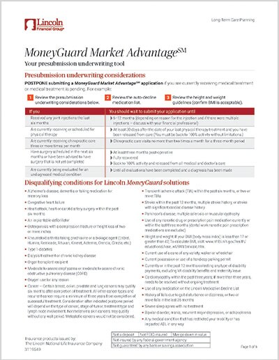 MoneyGuard Market Advantage® Presubmission Tool