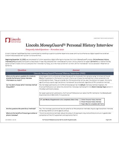 Personal History Interview (PHI) Agent FAQ