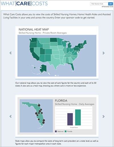 What Care Costs website