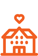 Home Icon - A house with a heart above it