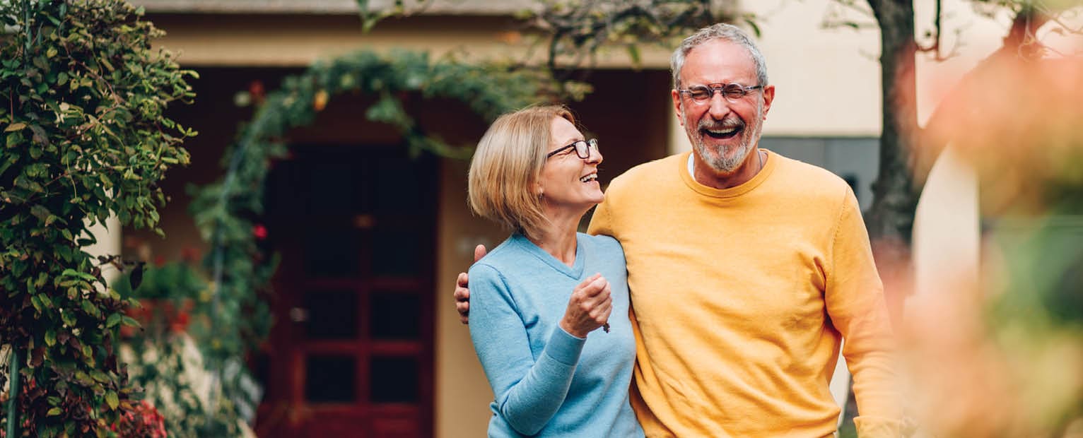 older couple walking together