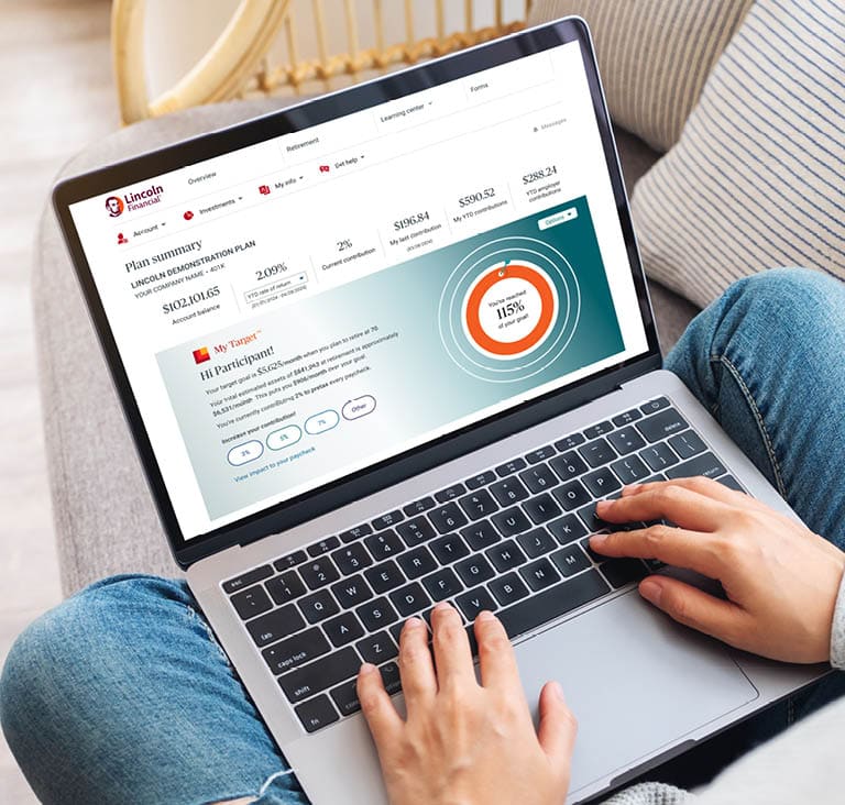 laptop with MyTarget on screen