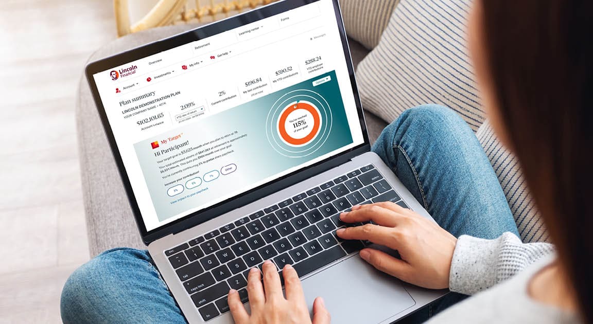 laptop with MyTarget on screen