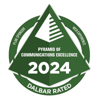 2024 Dalbar pyramid of communications excellence for plan sponsor web experience