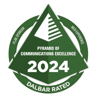 2024 Dalbar pyramid of communications excellence for plan sponsor web experience