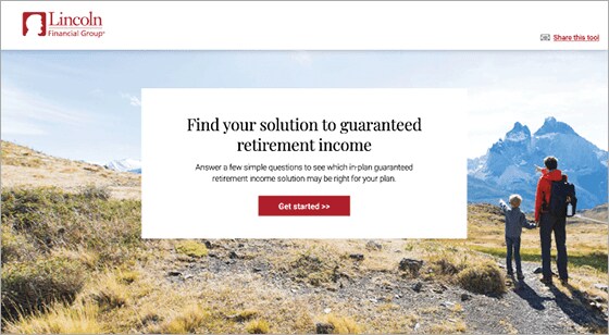 visit the guaranteed retirement income solution tool