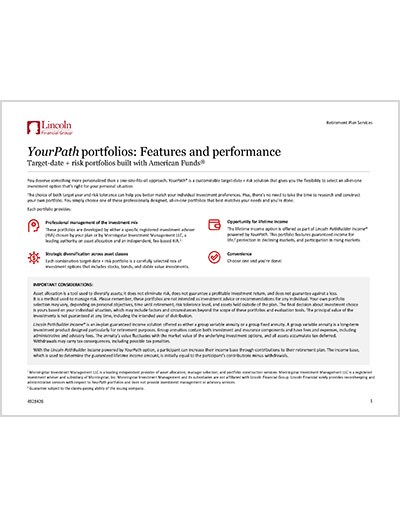 YourPath® American Funds® performance