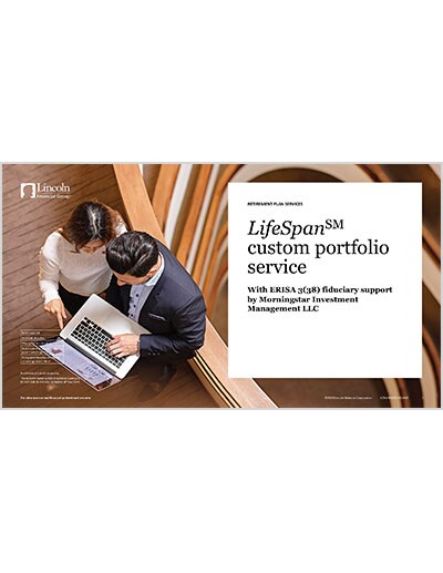LifeSpan custom portfolio service with a 3(38) supported by Morningstar presentation