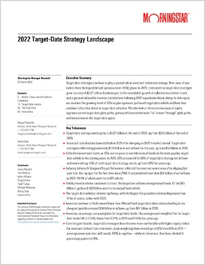 Morningstar - Target-date strategy landscape